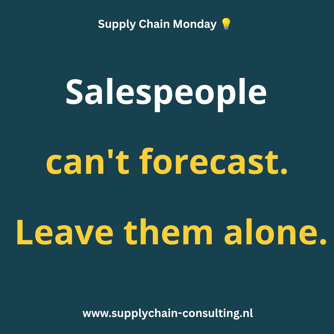 Salespeople can't forecast. Leave them alone.